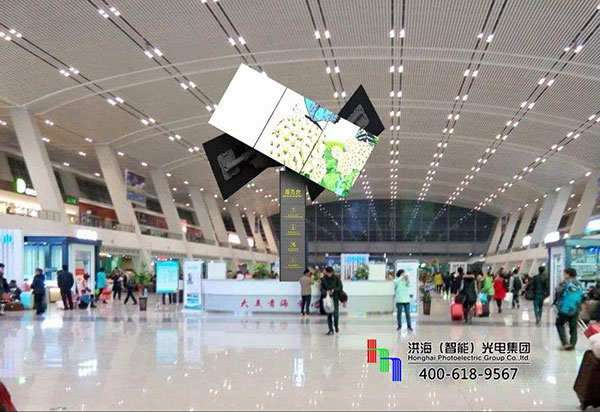 百变造型机场广告屏创建室内广告展示新“名片”