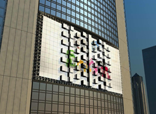 洪海会跳舞的led电子显示屏 led升降屏 舞台墙体楼体亮化装饰用方块凸起落下升降的led电子显示屏