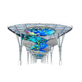 彩色矩阵天幕|网红天幕|飘雪天幕|矩阵天幕