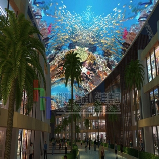 户内LED弧形天幕显示屏