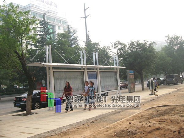 河南义马候车亭滚动灯箱