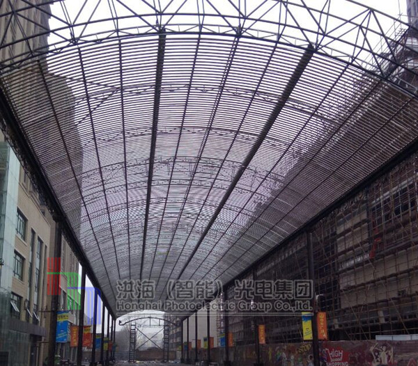 中央广场led天幕钢构现场