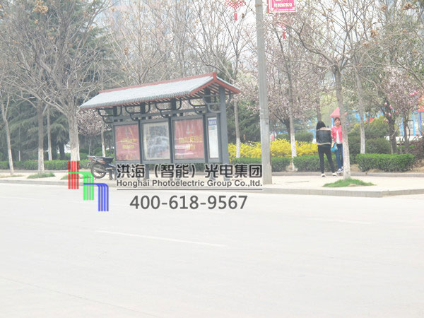 山东仿古公交候车亭灯箱