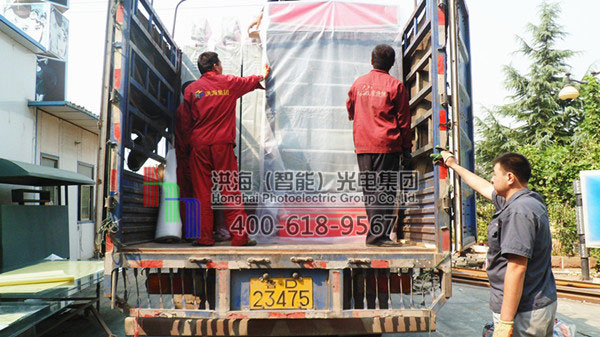 山东德州路名牌灯箱发货