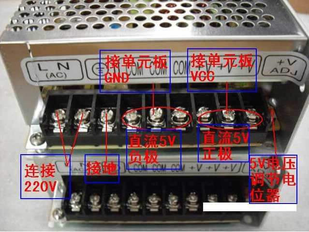 洪海广告led显示屏之电源接线示意图 洪海广告led显示屏之电源接线示意图