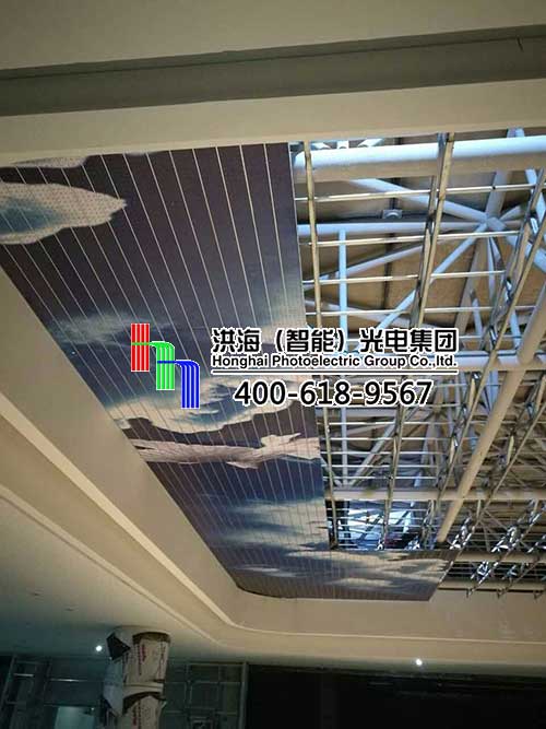 临沂齐鲁园广场LED天幕施工现场