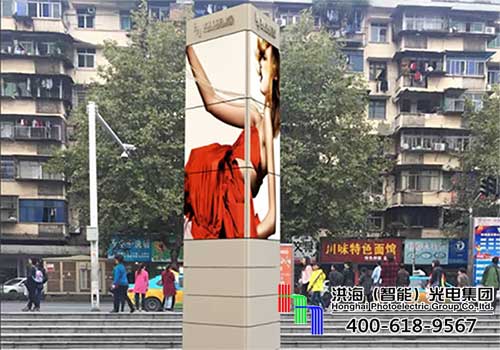 地标性建筑led展开旋转屏