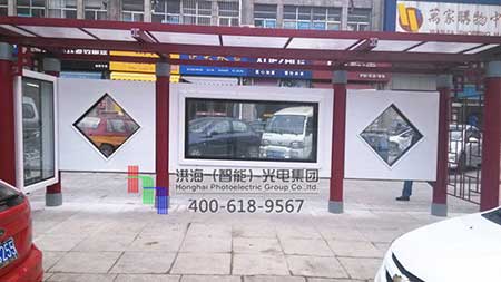 仿古候车亭站牌-山东烟台