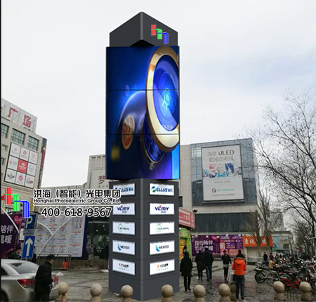 LED精神堡垒,精神堡垒LED旋转屏,魔方柱精神堡垒