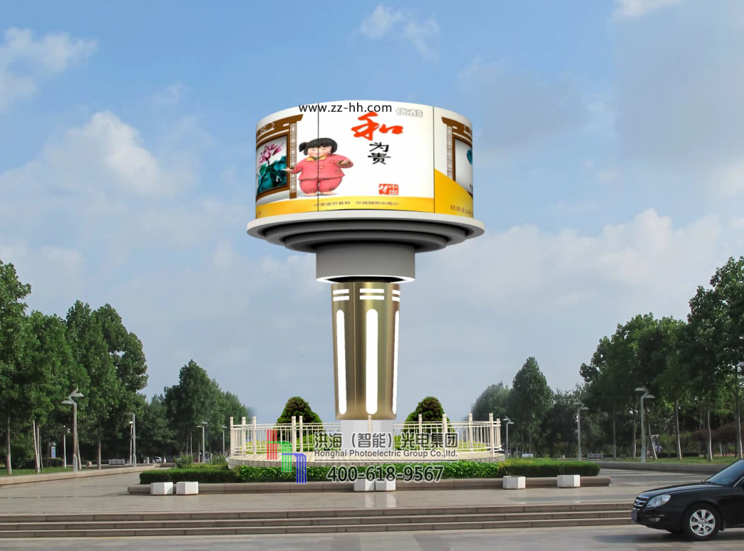 户外传媒圆柱屏LED显示屏