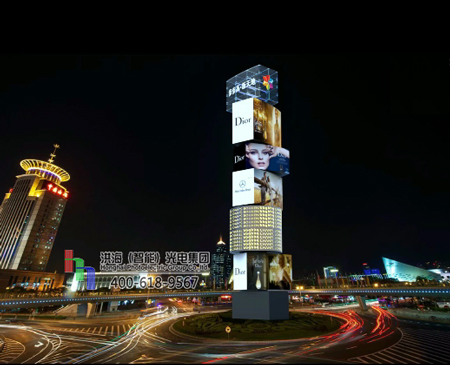 洪海户外LED景观魔方柱灯应用价值