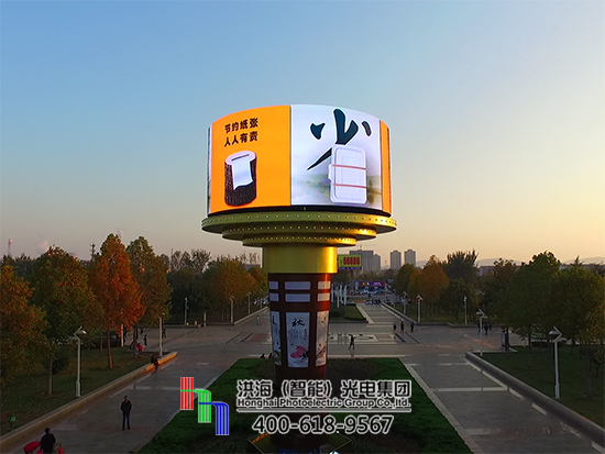 山东LED旋转升降圆柱屏