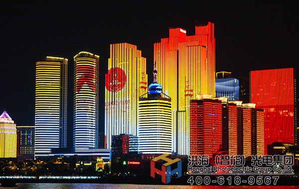 70周年灯光秀-楼体亮化