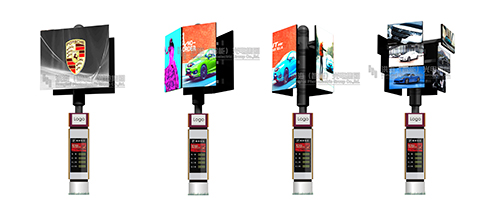 LED旋转伸缩张开广告屏